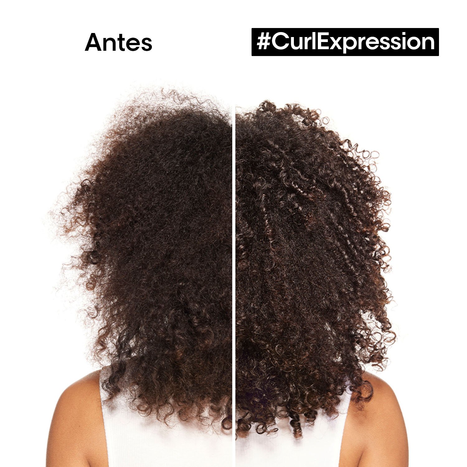 Modelo cabello rizado usando Curl Expression